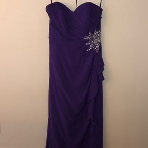 Violet Strapless Bridesmaid Dress